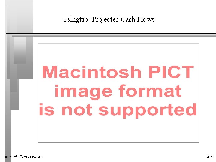 Tsingtao: Projected Cash Flows Aswath Damodaran 40 