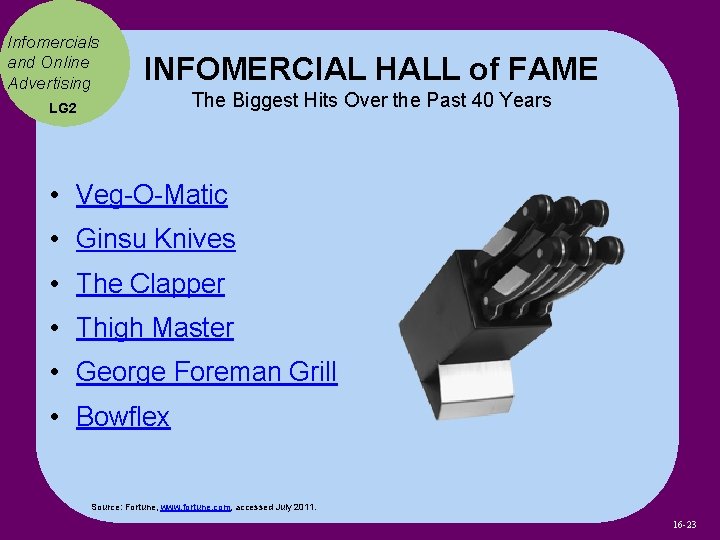 Infomercials and Online Advertising INFOMERCIAL HALL of FAME LG 2 The Biggest Hits Over