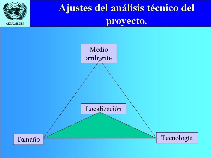 CEPAL/ILPES Ajustes del análisis técnico del Click to editproyecto. Master title style Medio ambiente