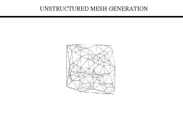 UNSTRUCTURED MESH GENERATION 