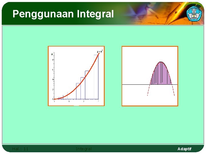 Penggunaan Integral 9 Hal. : 11 Integral Adaptif 