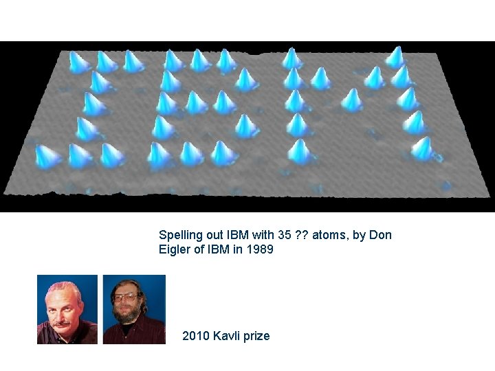 Spelling out IBM with 35 ? ? atoms, by Don Eigler of IBM in