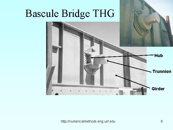 Bascule Bridge THG Hub Trunnion Girder http: //numericalmethods. eng. usf. edu 8 