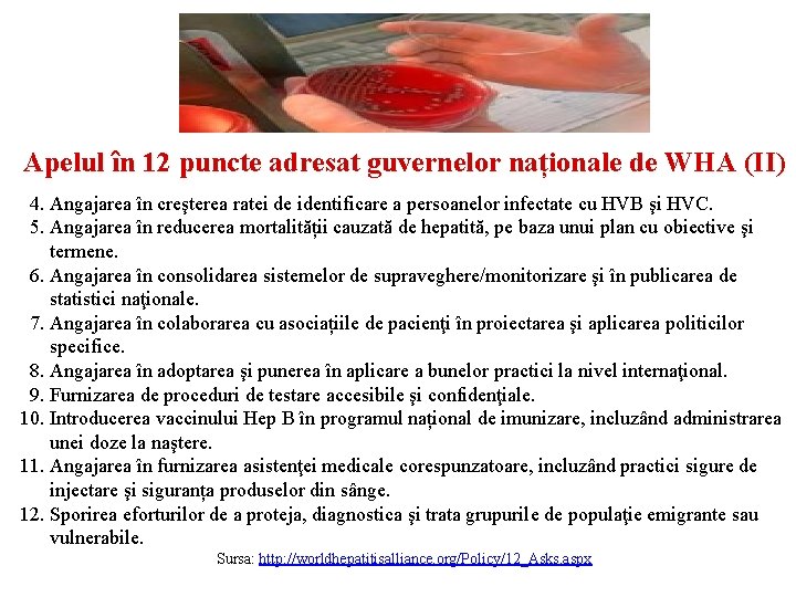 Apelul în 12 puncte adresat guvernelor naționale de WHA (II) 4. Angajarea în creşterea