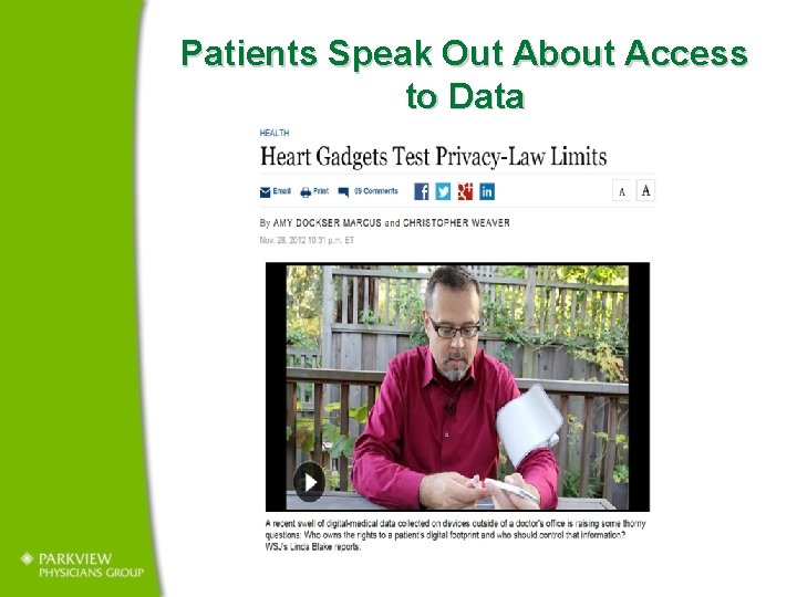 Patients Speak Out About Access to Data 