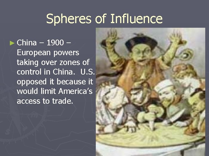 Spheres of Influence ► China – 1900 – European powers taking over zones of