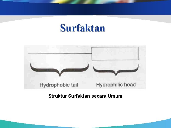 Surfaktan Struktur Surfaktan secara Umum 