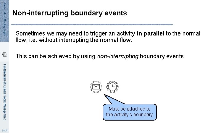 6 1 Non-interrupting boundary events Sometimes we may need to trigger an activity in