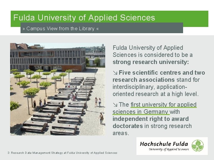 Fulda University of Applied Sciences » Campus View from the Library « Fulda University Fulda University of Applied Sciences » Campus View from the Library « Fulda University