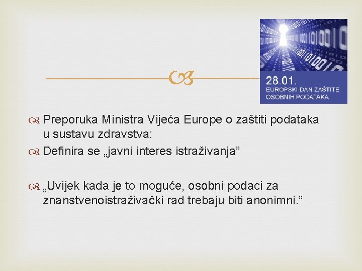 Preporuka Ministra Vijeća Europe o zaštiti podataka u sustavu zdravstva: Definira se „javni Preporuka Ministra Vijeća Europe o zaštiti podataka u sustavu zdravstva: Definira se „javni