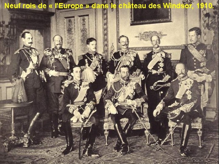 Neuf rois de « l'Europe » dans le château des Windsor, 1910. 