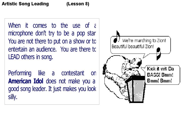 Artistic Song Leading (Lesson 8) 