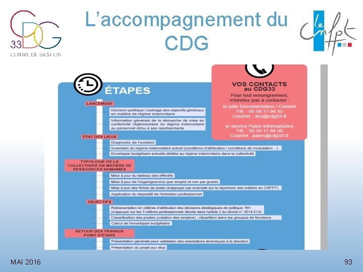 L’accompagnement du CDG MAI 2016 93 