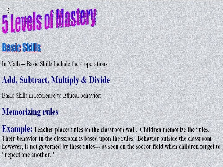 5 Levels of Mastery 