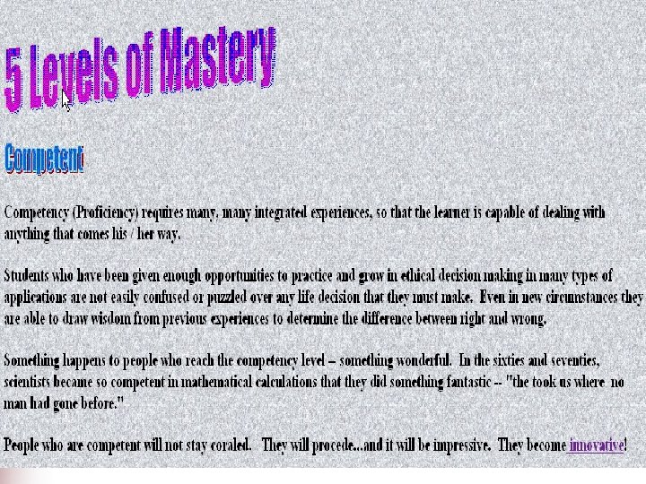 5 Levels of Mastery 