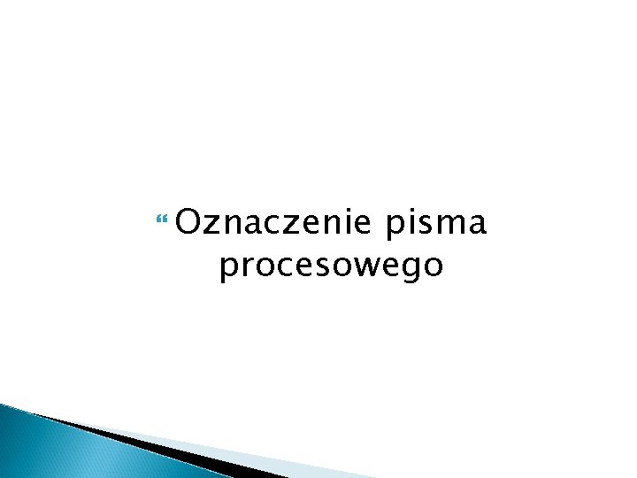  Oznaczenie pisma procesowego 
