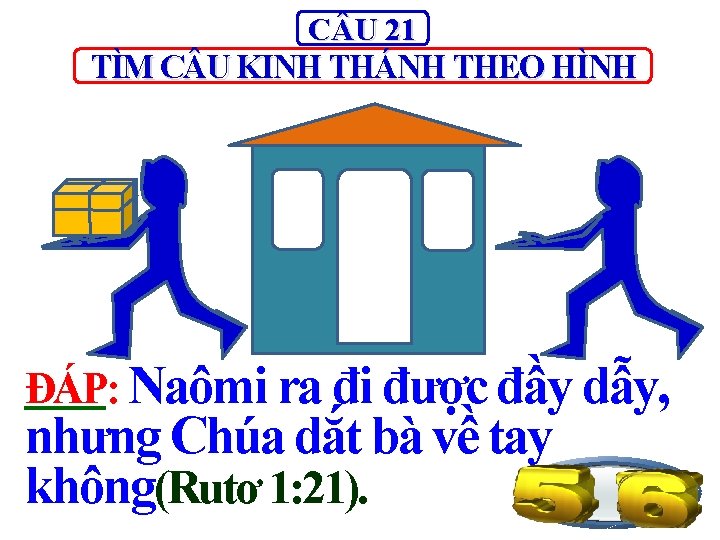 C U 21 TÌM C U KINH THÁNH THEO HÌNH ĐÁP: Naômi ra đi