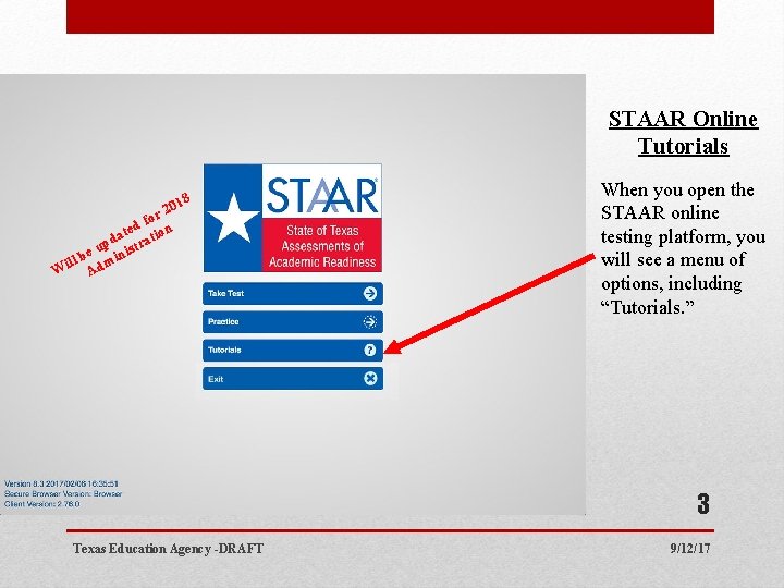 STAAR Online Tutorials 8 201 for d n e t da tratio p e