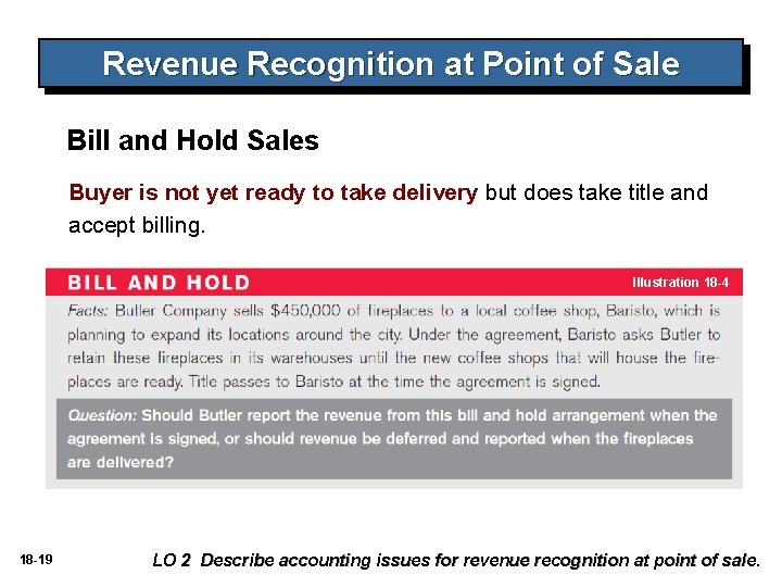 Revenue Recognition at Point of Sale Bill and Hold Sales Buyer is not yet Revenue Recognition at Point of Sale Bill and Hold Sales Buyer is not yet