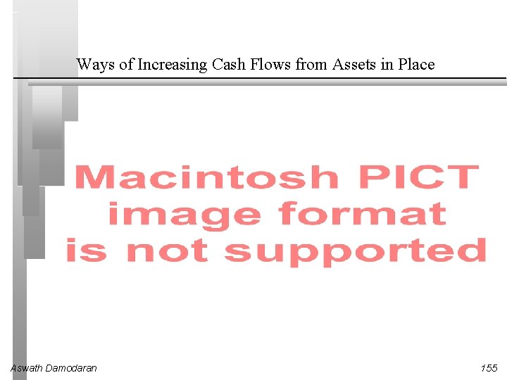 Ways of Increasing Cash Flows from Assets in Place Aswath Damodaran 155 