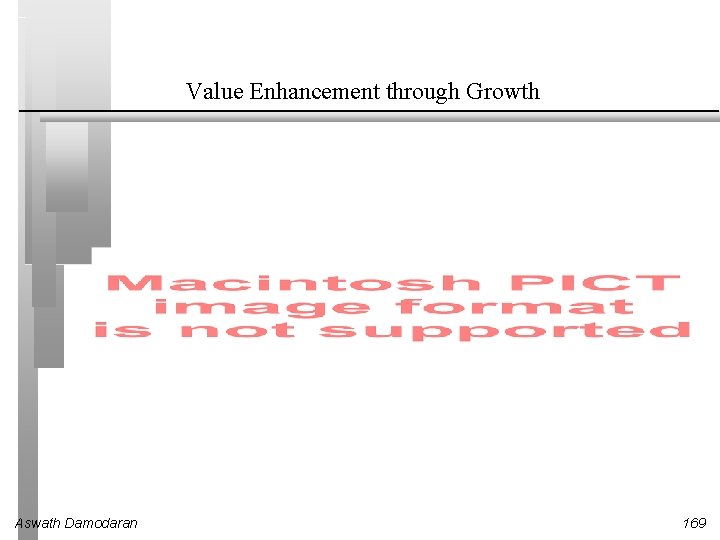 Value Enhancement through Growth Aswath Damodaran 169 