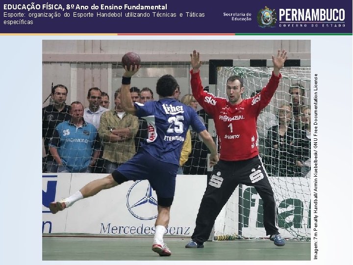 EDUCAÇÃO FÍSICA, 8º Ano do Ensino Fundamental Imagem: 7 m Penalty Handball/ Armin Kuebelbeck/