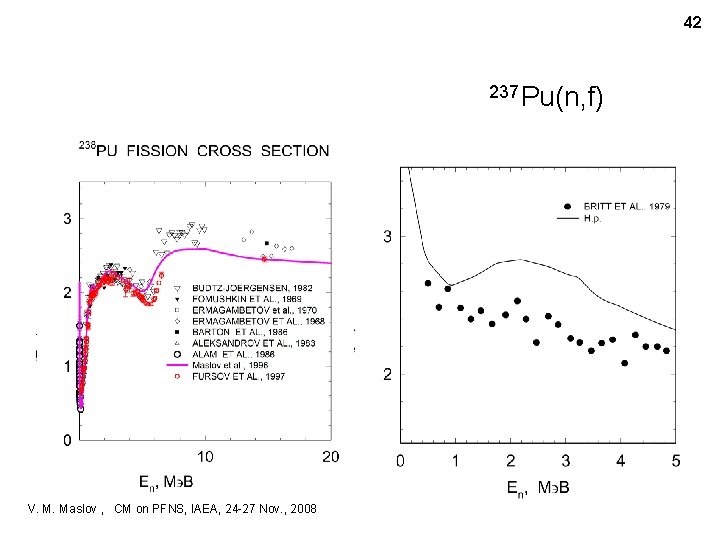 42 237 Pu(n, f) V. M. Maslov , CM on PFNS, IAEA, 24 -27
