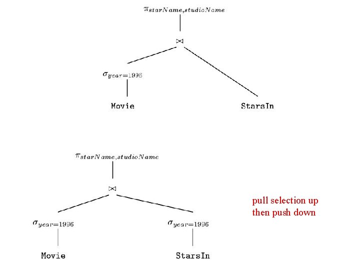 pull selection up then push down 