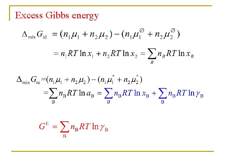 Excess Gibbs energy 