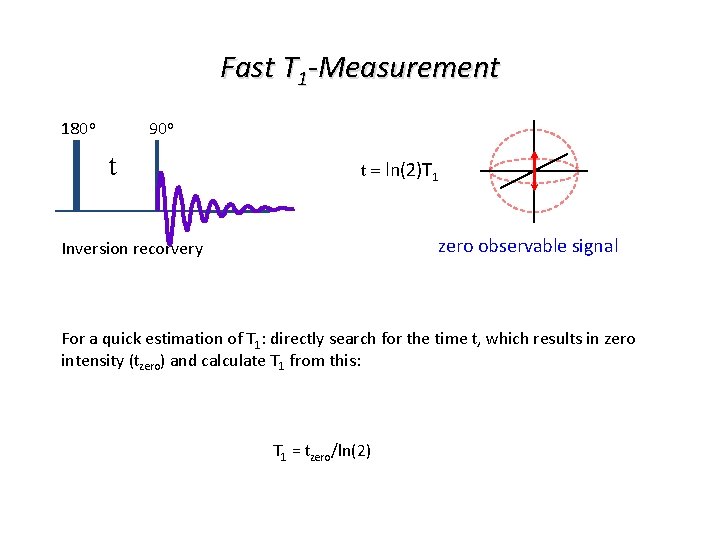 Fast T 1 -Measurement 180 o 90 o t t = ln(2)T 1 zero