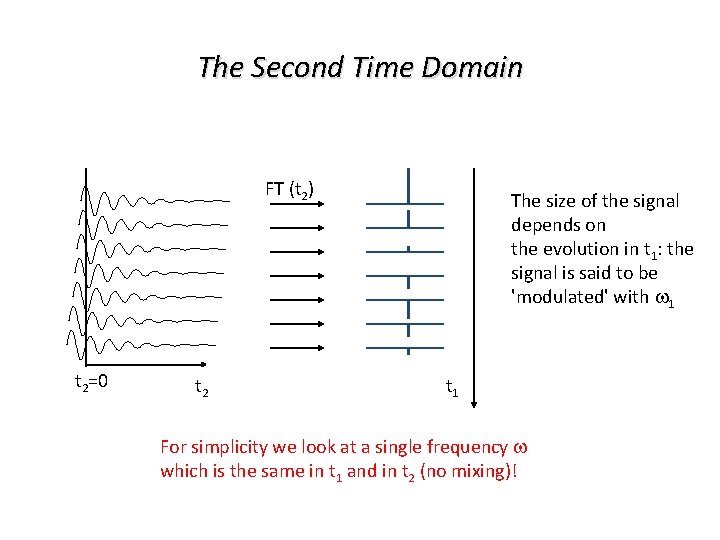 The Second Time Domain FT (t 2) t 2=0 t 2 The size of