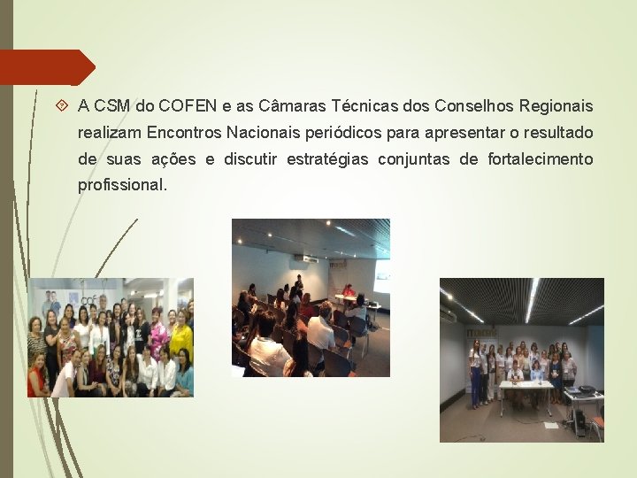  A CSM do COFEN e as Câmaras Técnicas dos Conselhos Regionais realizam Encontros