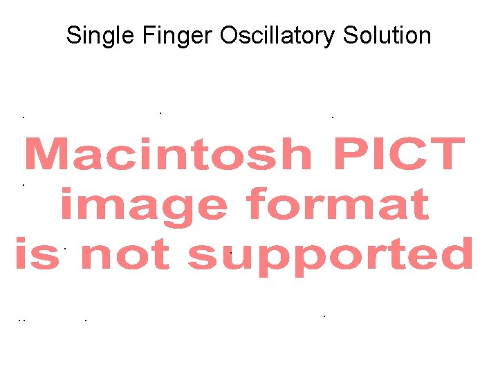 Single Finger Oscillatory Solution. . 