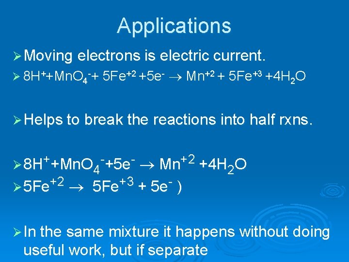 Ap Chemistry Chapter Notes Electrochemistry Applications Of