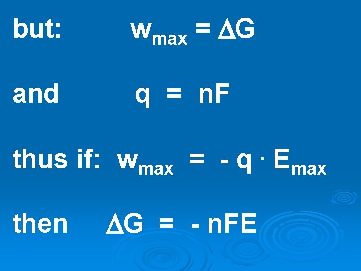 but: wmax = G and q = n. F thus if: wmax = - but: wmax = G and q = n. F thus if: wmax = -