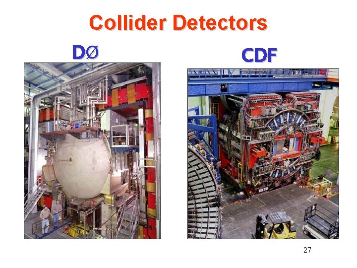 Collider Detectors DØ CDF 27 Collider Detectors DØ CDF 27