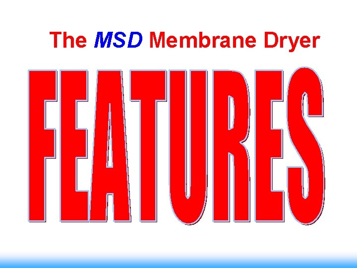 The MSD Membrane Dryer 