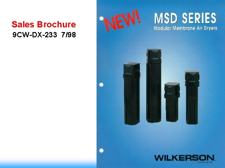 Sales Brochure 9 CW-DX-233 7/98 