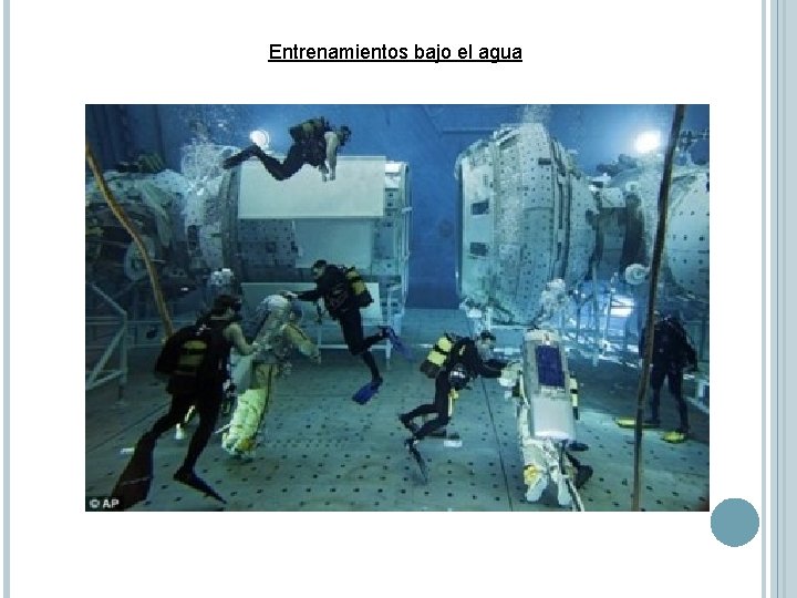 Entrenamientos bajo el agua 