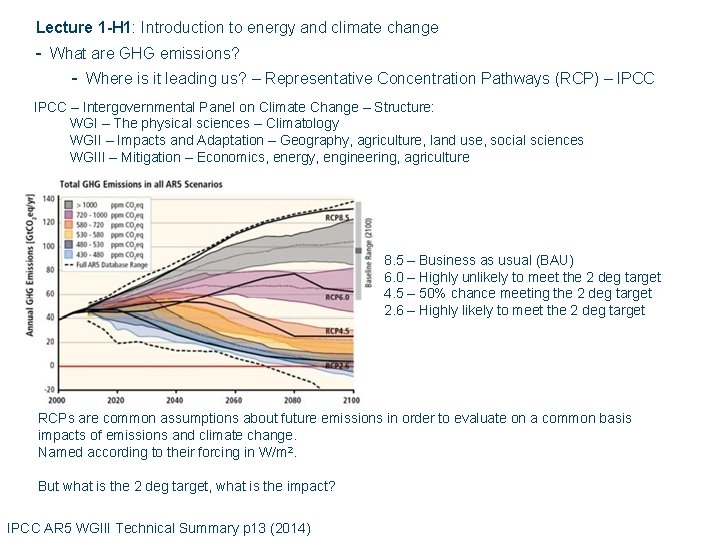Lecture 1 -H 1: Introduction to energy and climate change - What are GHG Lecture 1 -H 1: Introduction to energy and climate change - What are GHG