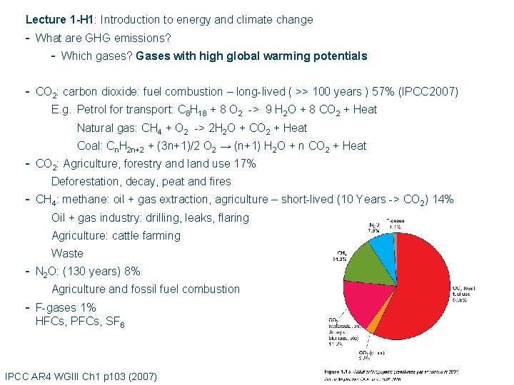 Lecture 1 -H 1: Introduction to energy and climate change - What are GHG