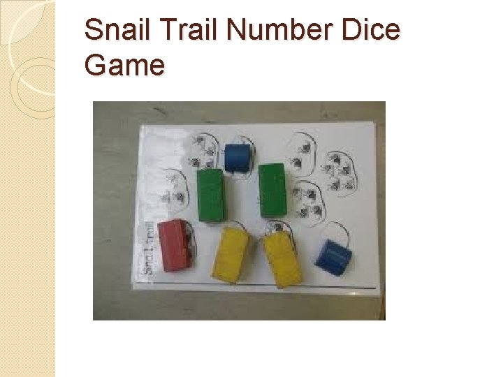 Snail Trail Number Dice Game 