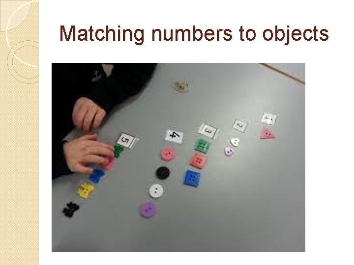 Matching numbers to objects 