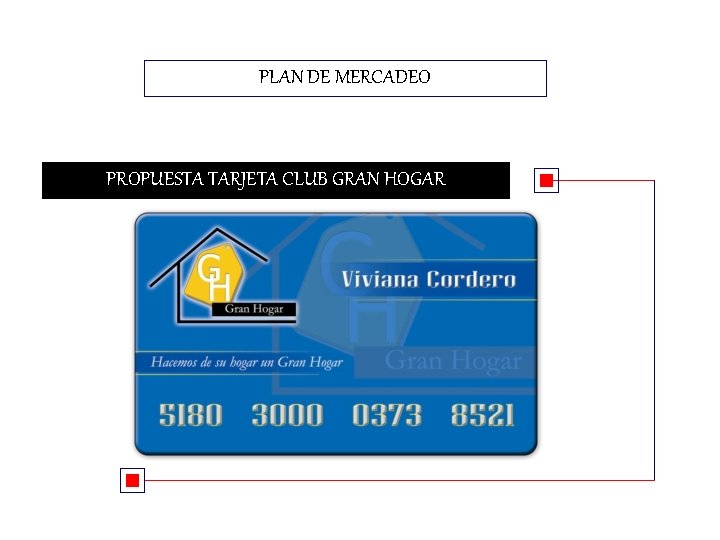 PLAN DE MERCADEO PROPUESTA TARJETA CLUB GRAN HOGAR 