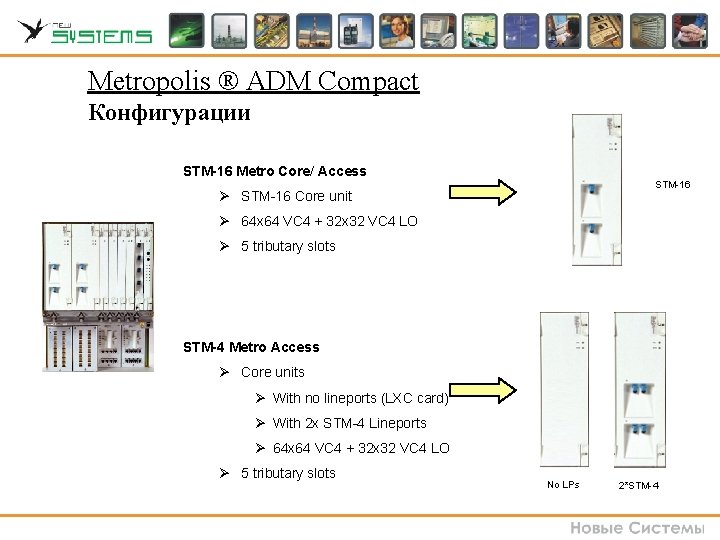 Metropolis ® ADM Compact Конфигурации STM-16 Metro Core/ Access STM-16 Ø STM-16 Core unit Metropolis ® ADM Compact Конфигурации STM-16 Metro Core/ Access STM-16 Ø STM-16 Core unit