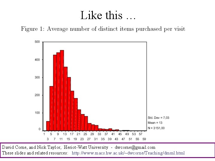 Like this … David Corne, and Nick Taylor, Heriot-Watt University - dwcorne@gmail. com These