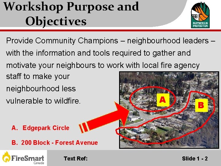 Workshop Purpose and Objectives Provide Community Champions – neighbourhood leaders – with the information