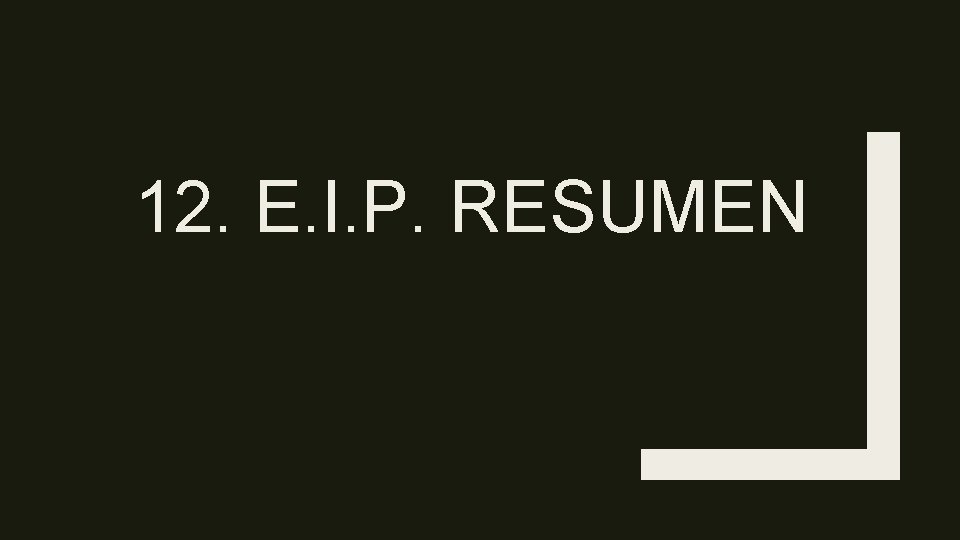 12. E. I. P. RESUMEN 