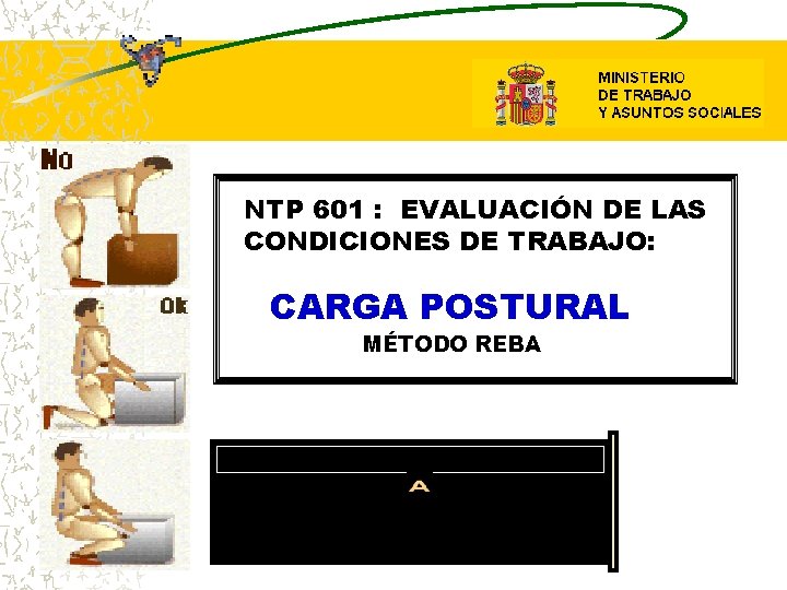 NTP 601 : EVALUACIÓN DE LAS CONDICIONES DE TRABAJO: CARGA POSTURAL MÉTODO REBA 