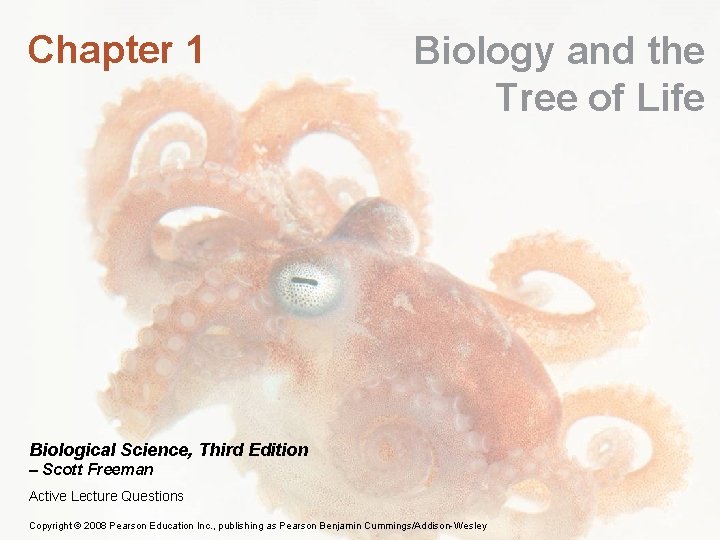 Chapter 1 Biology and the Tree of Life Biological Science, Third Edition – Scott